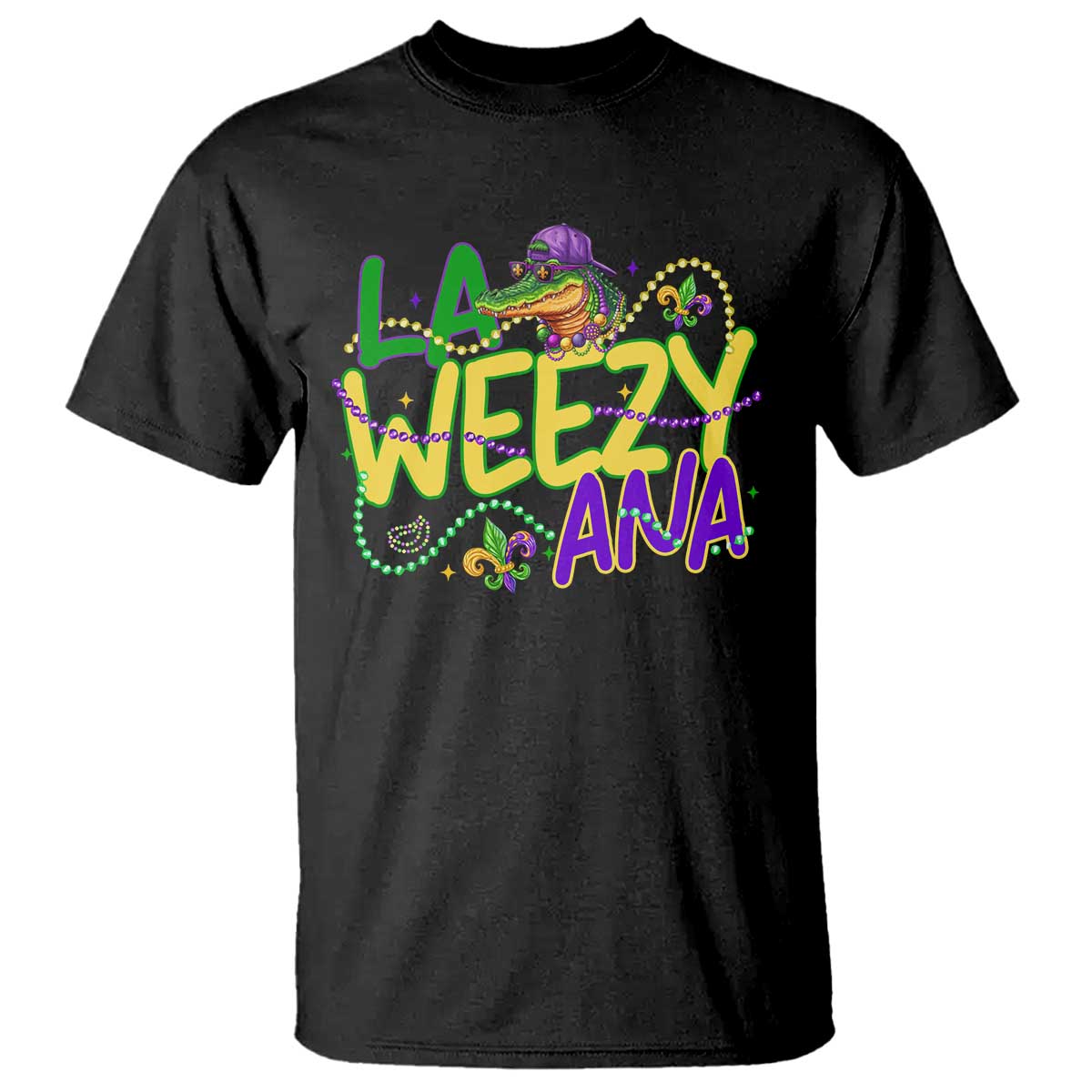 Mardi Gras T Shirt La Weezy Ana Hip Hop Aligator Louisiana