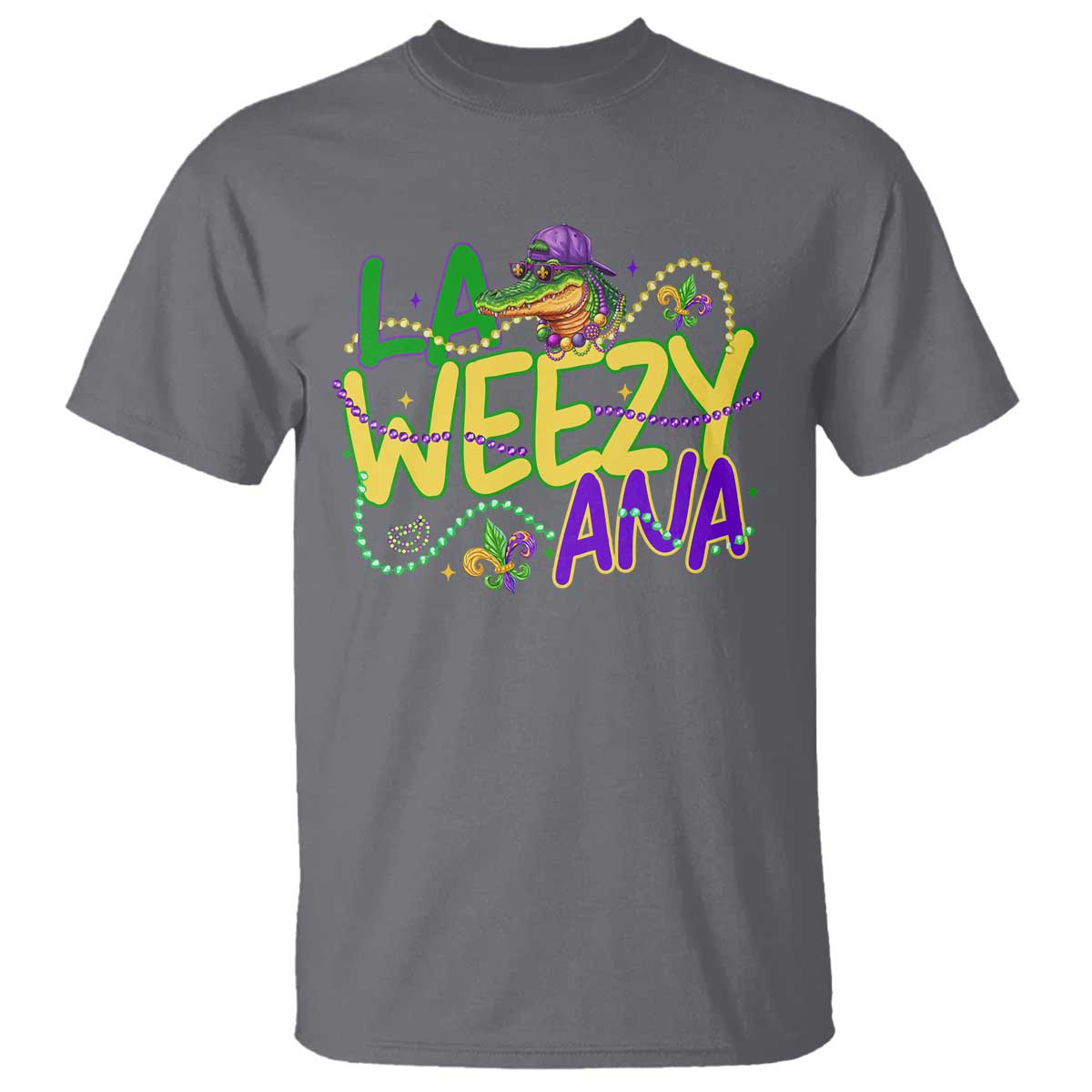 Mardi Gras T Shirt La Weezy Ana Hip Hop Aligator Louisiana