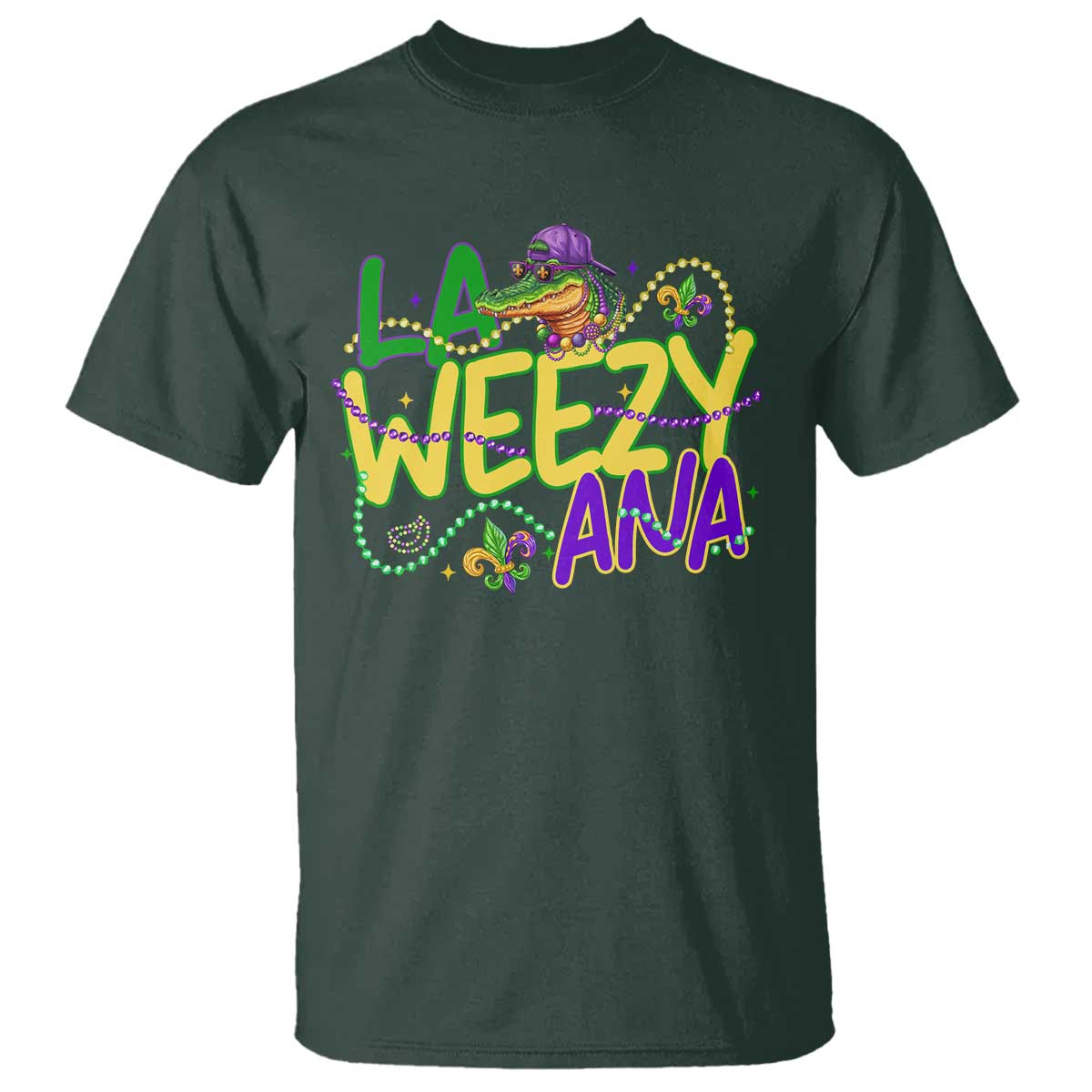 Mardi Gras T Shirt La Weezy Ana Hip Hop Aligator Louisiana