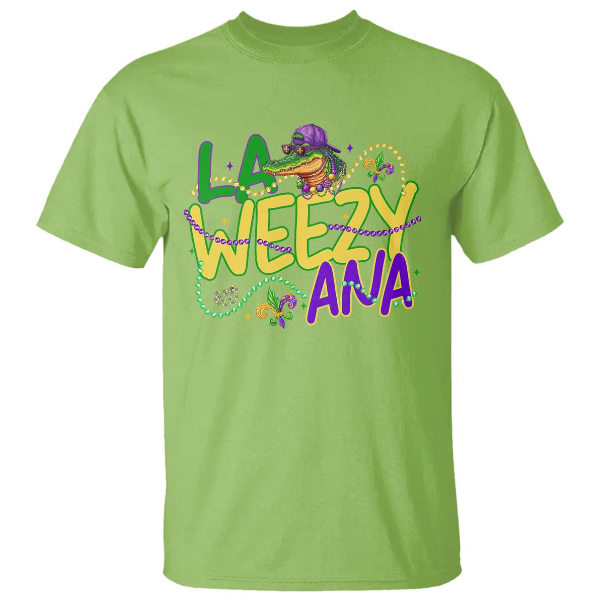 Mardi Gras T Shirt La Weezy Ana Hip Hop Aligator Louisiana
