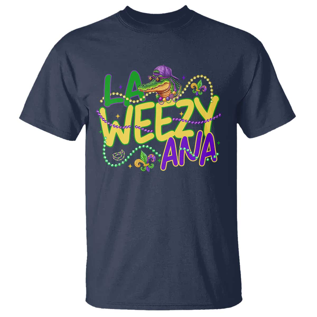 Mardi Gras T Shirt La Weezy Ana Hip Hop Aligator Louisiana