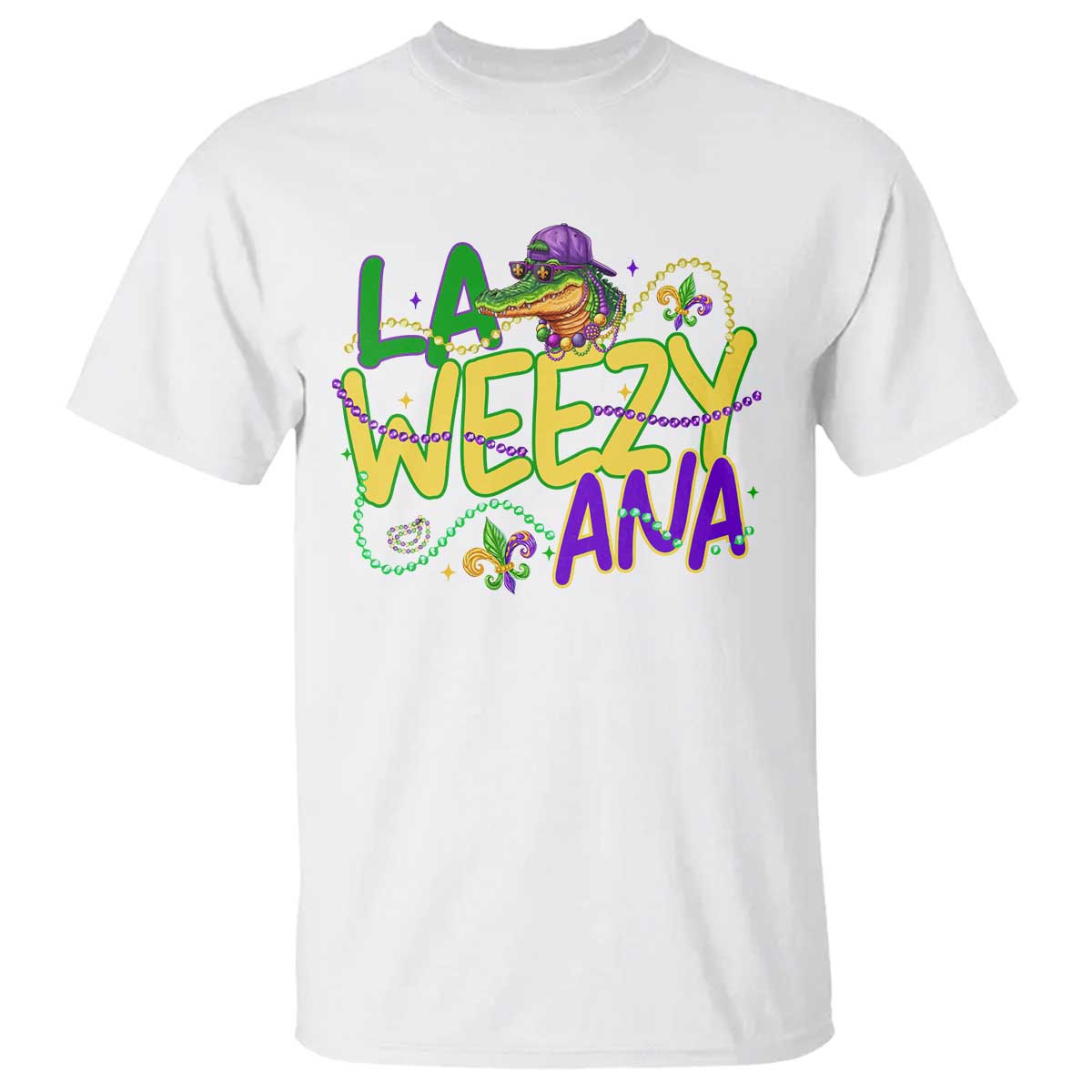 Mardi Gras T Shirt La Weezy Ana Hip Hop Aligator Louisiana