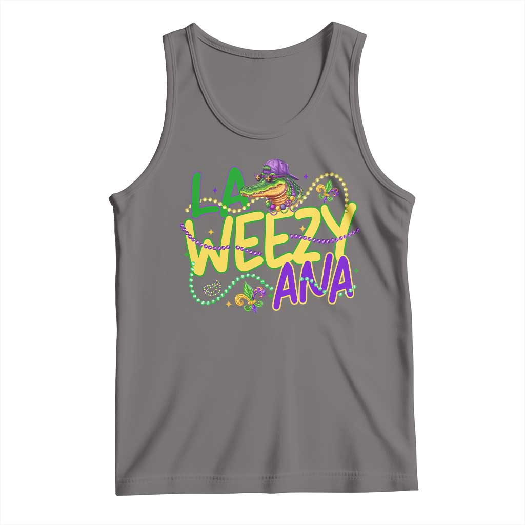 Mardi Gras Tank Top La Weezy Ana Hip Hop Aligator Louisiana