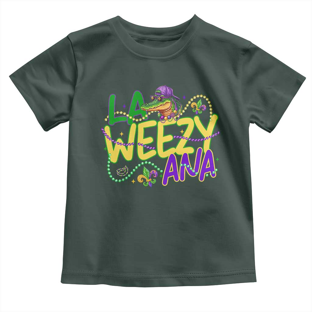 Mardi Gras Toddler T Shirt La Weezy Ana Hip Hop Aligator Louisiana