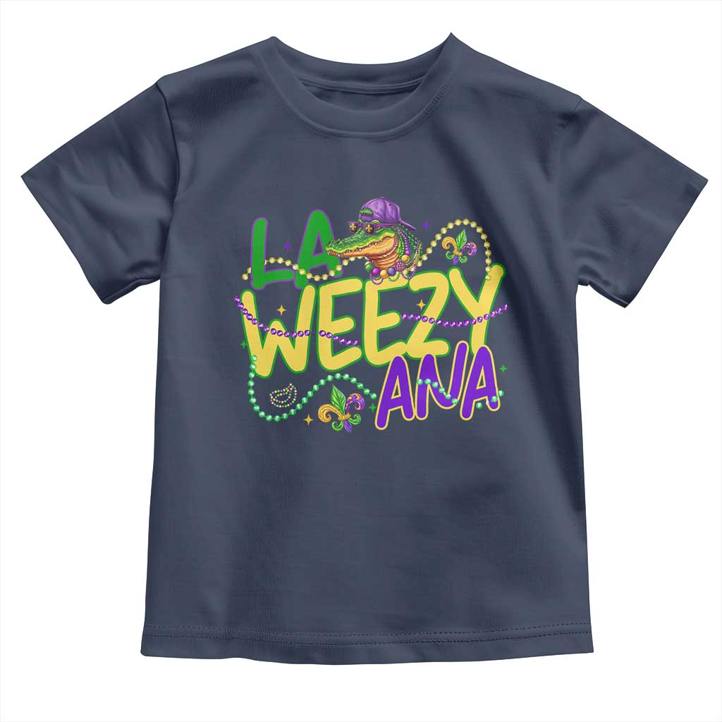 Mardi Gras Toddler T Shirt La Weezy Ana Hip Hop Aligator Louisiana
