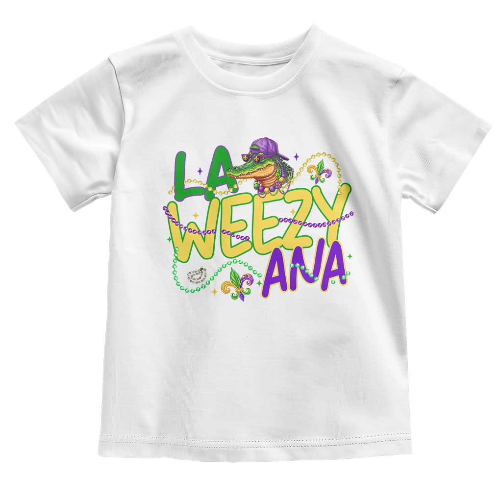 Mardi Gras Toddler T Shirt La Weezy Ana Hip Hop Aligator Louisiana