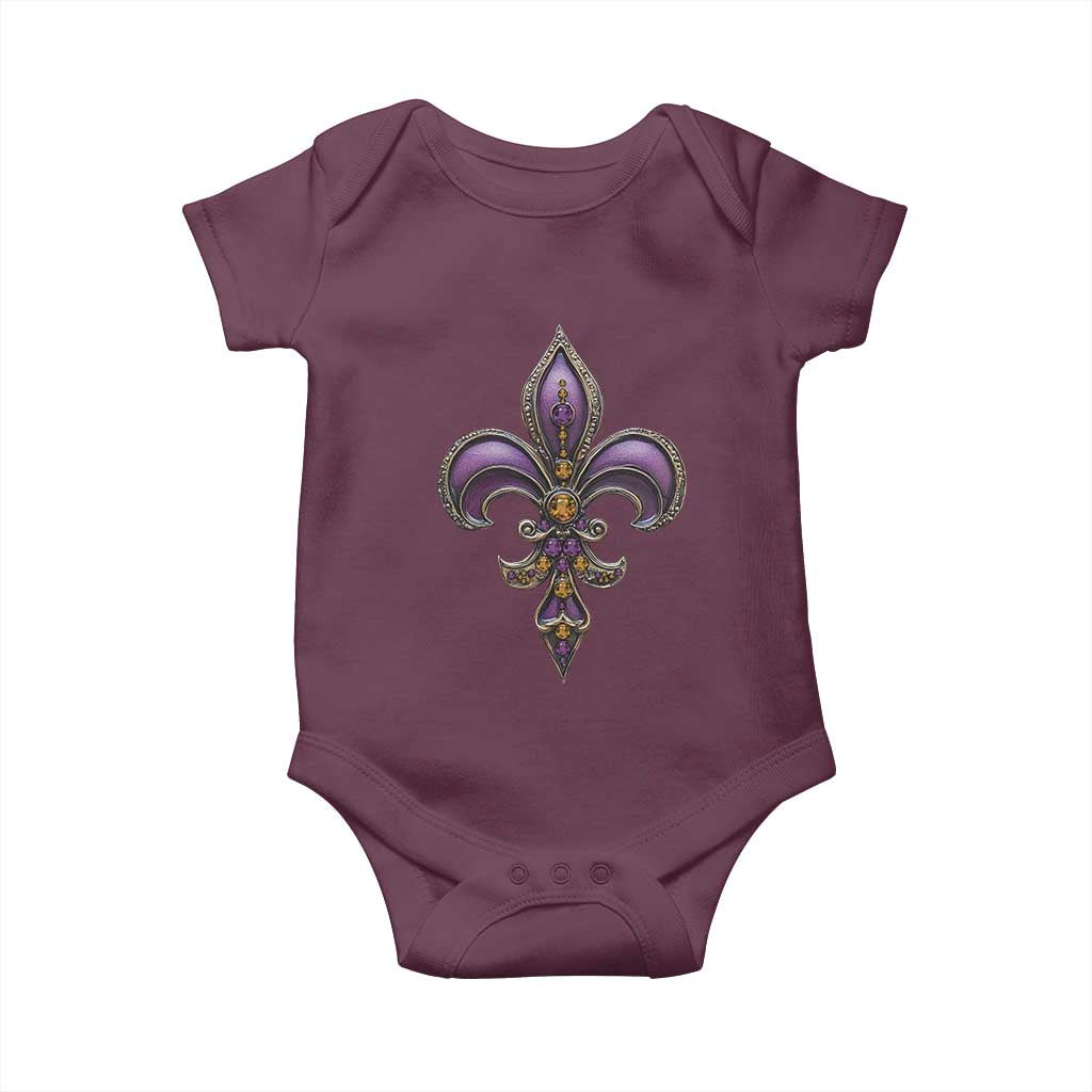 Louisiana Aesthetic Fleur De Lis Baby Onesie