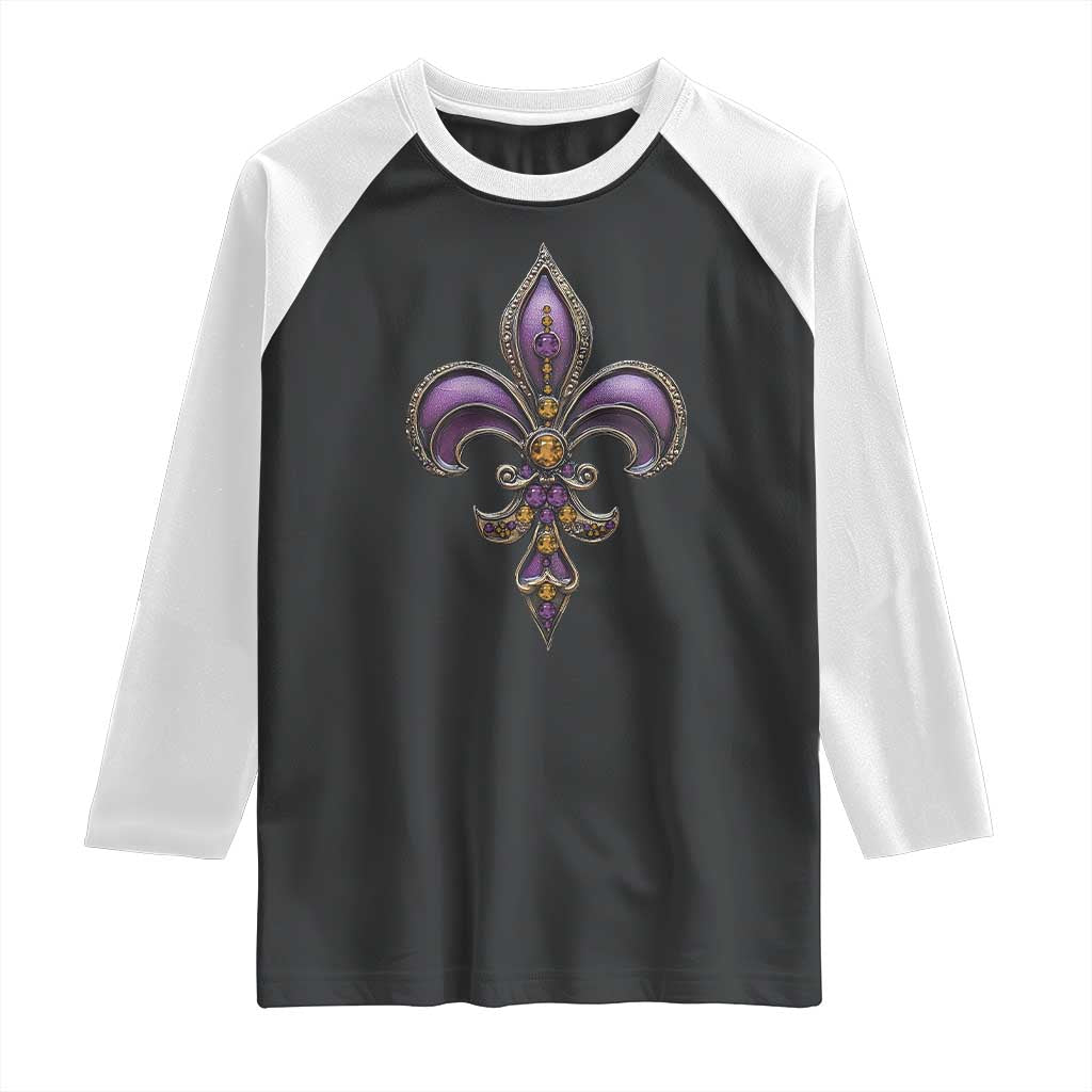 Louisiana Aesthetic Fleur De Lis Raglan Shirt