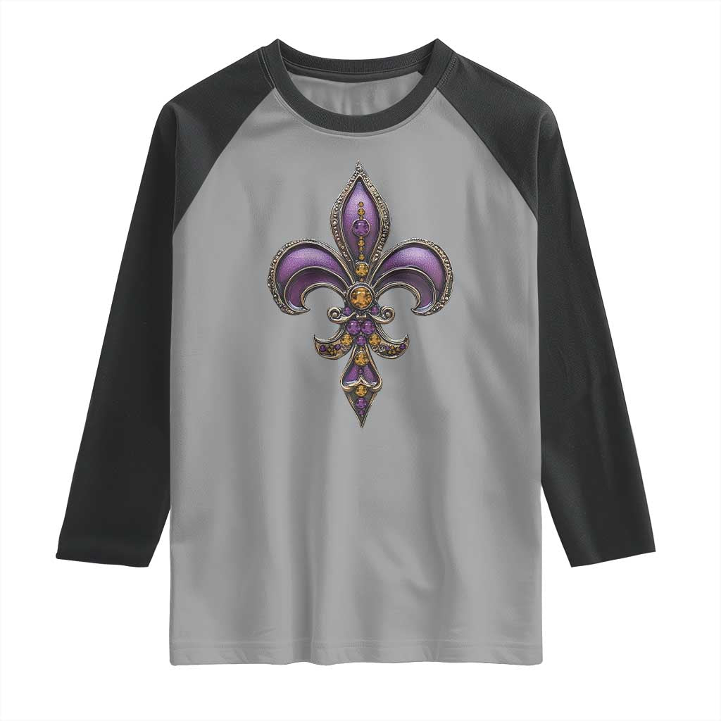 Louisiana Aesthetic Fleur De Lis Raglan Shirt