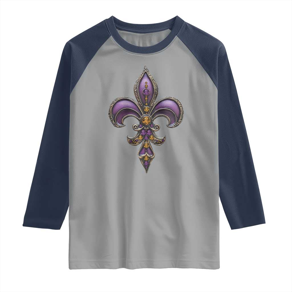 Louisiana Aesthetic Fleur De Lis Raglan Shirt
