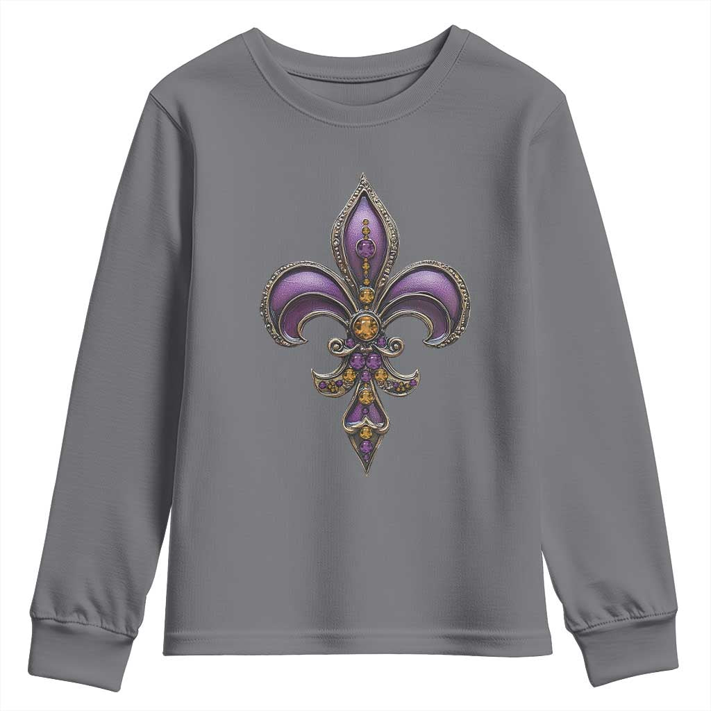 Louisiana Aesthetic Fleur De Lis Youth Sweatshirt