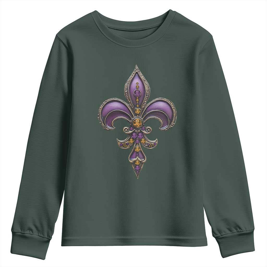 Louisiana Aesthetic Fleur De Lis Youth Sweatshirt