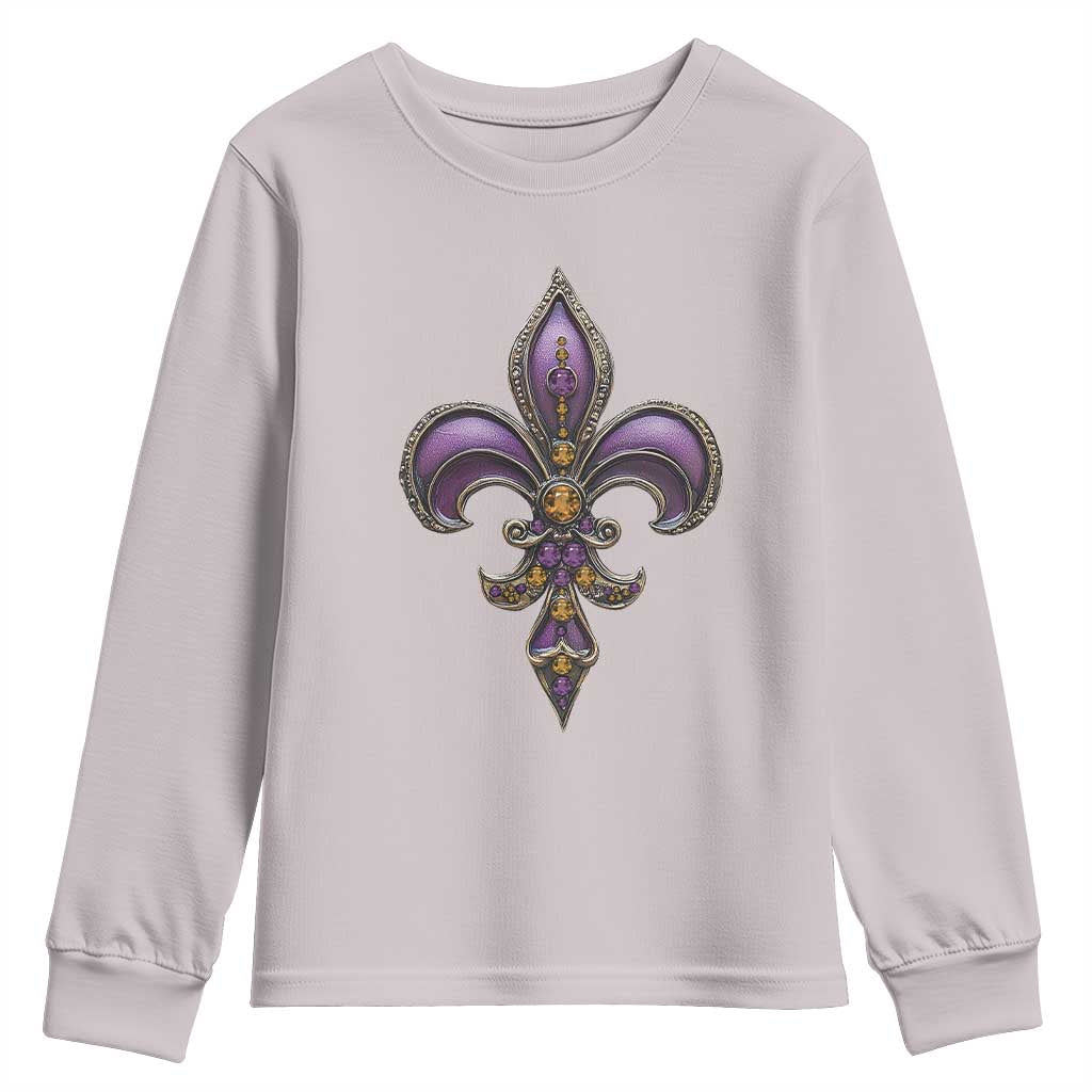 Louisiana Aesthetic Fleur De Lis Youth Sweatshirt