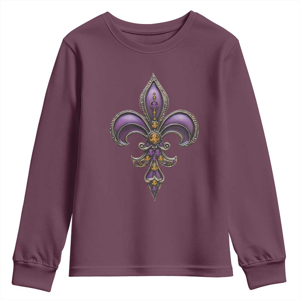 Louisiana Aesthetic Fleur De Lis Youth Sweatshirt