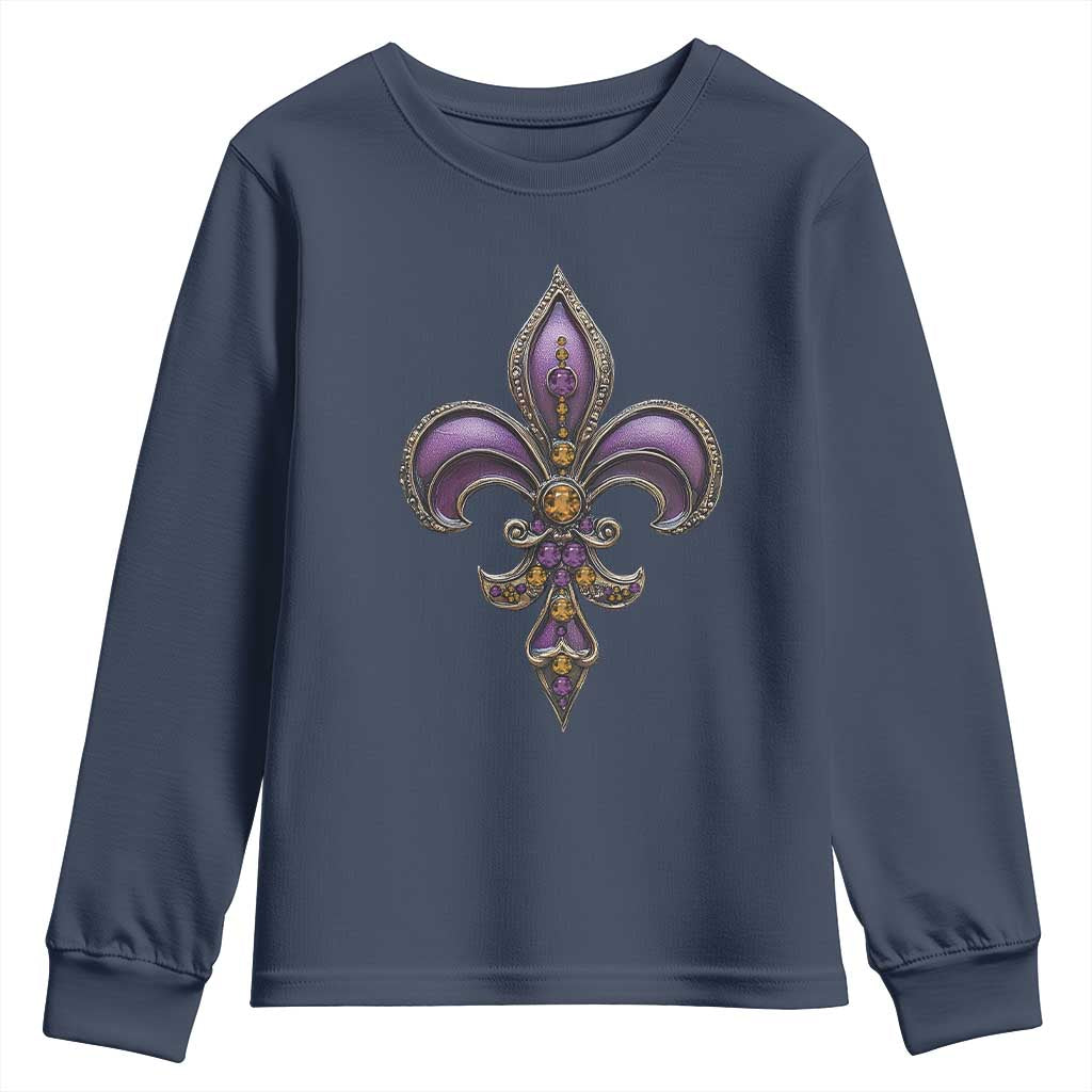 Louisiana Aesthetic Fleur De Lis Youth Sweatshirt
