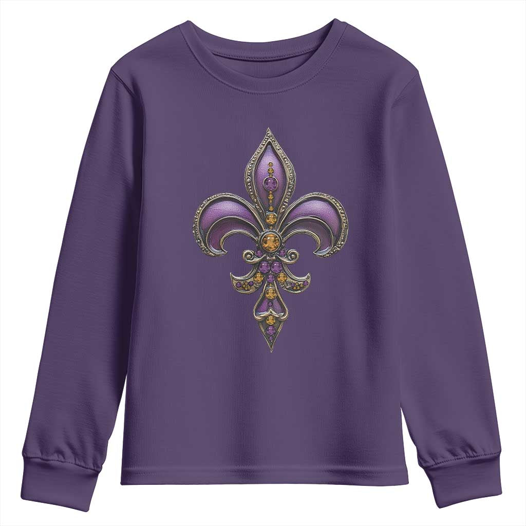 Louisiana Aesthetic Fleur De Lis Youth Sweatshirt