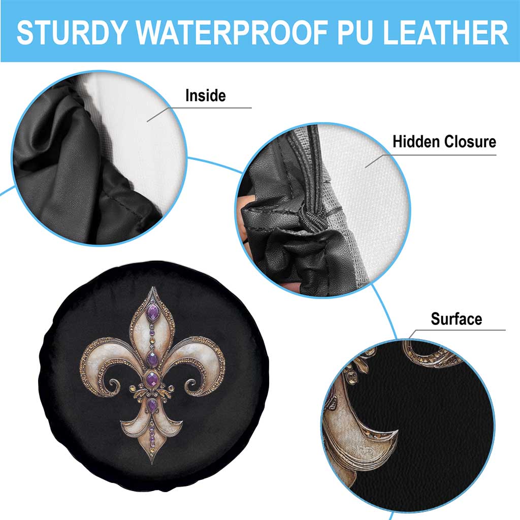 Aesthetic Fleur De Lis Spare Tire Cover