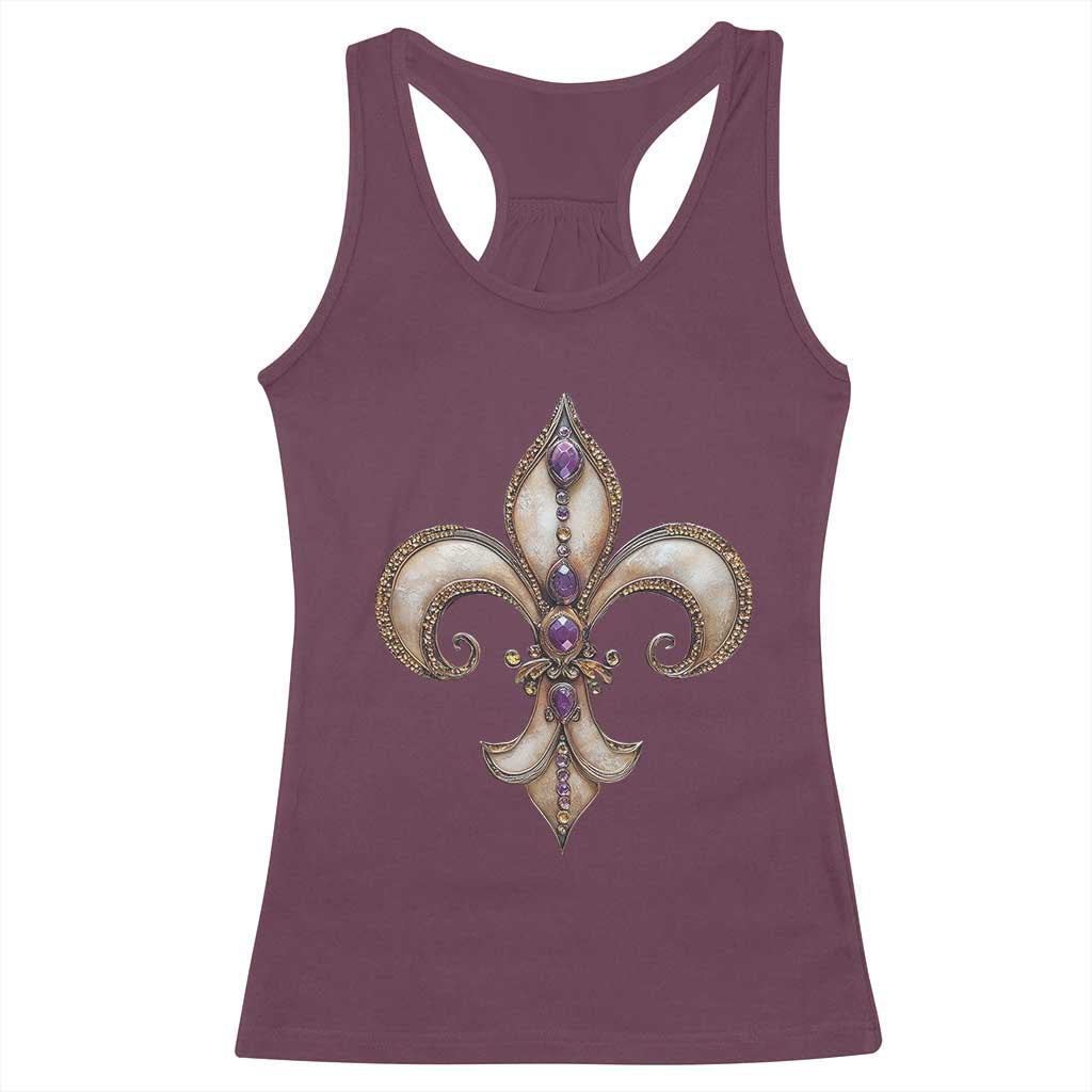 Aesthetic Fleur De Lis Racerback Tank Top