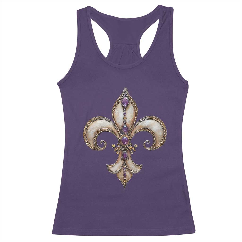 Aesthetic Fleur De Lis Racerback Tank Top