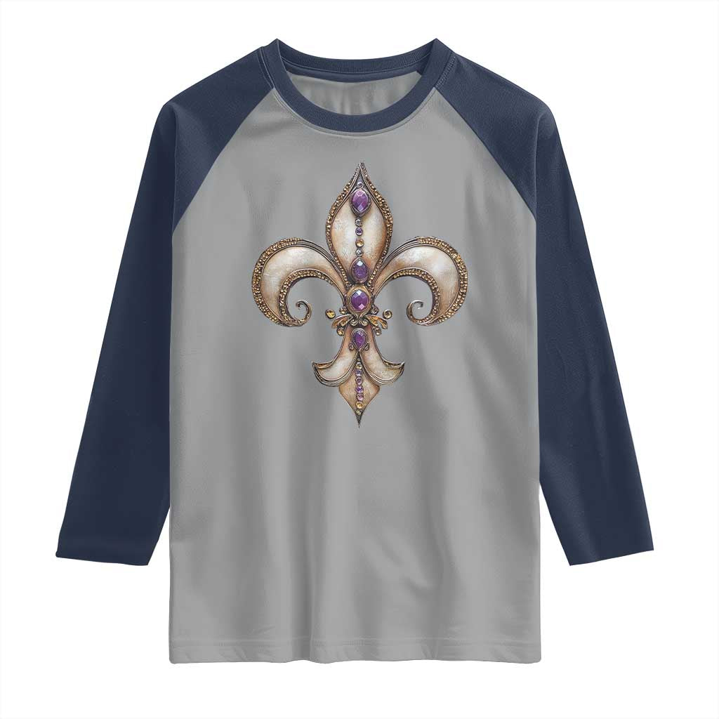 Aesthetic Fleur De Lis Raglan Shirt