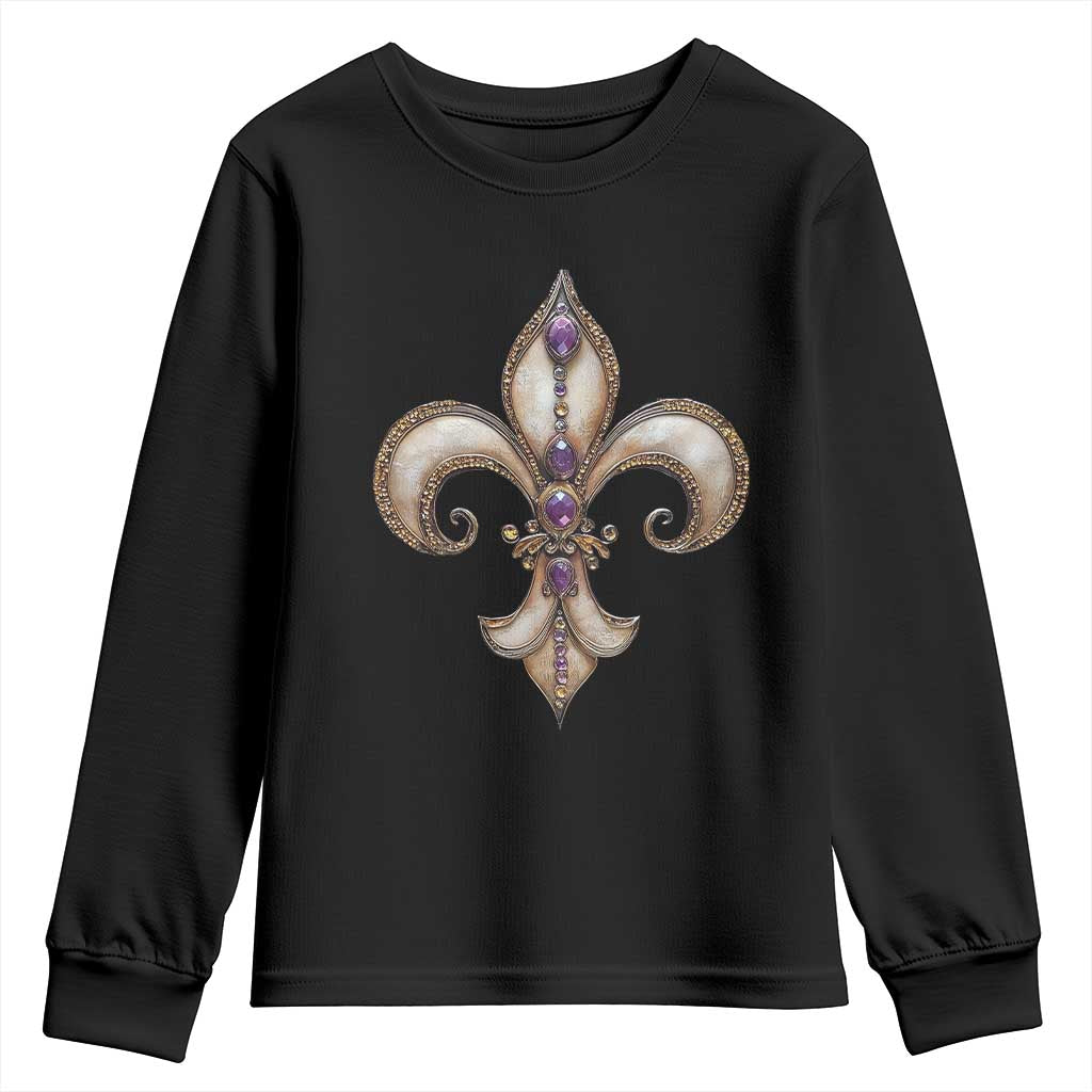 Aesthetic Fleur De Lis Youth Sweatshirt