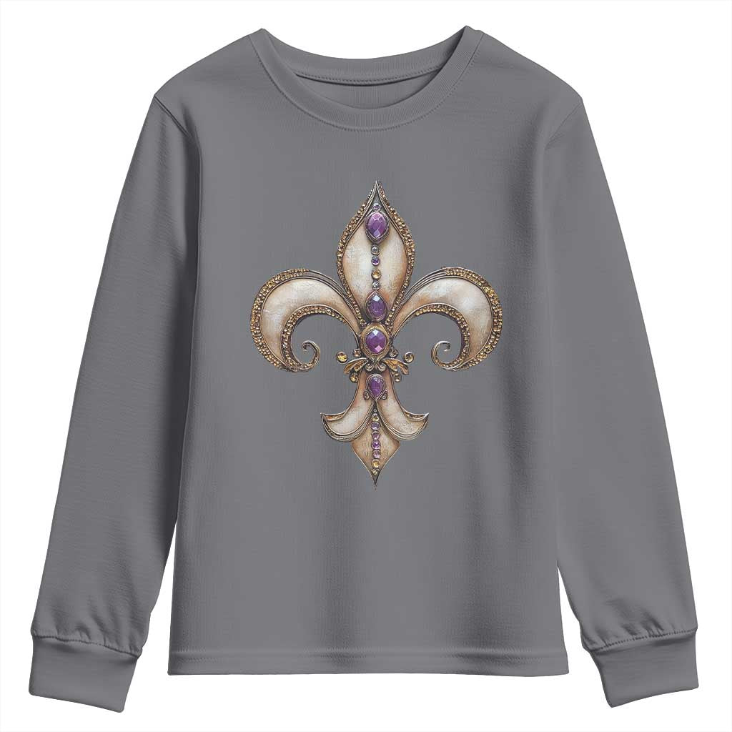 Aesthetic Fleur De Lis Youth Sweatshirt