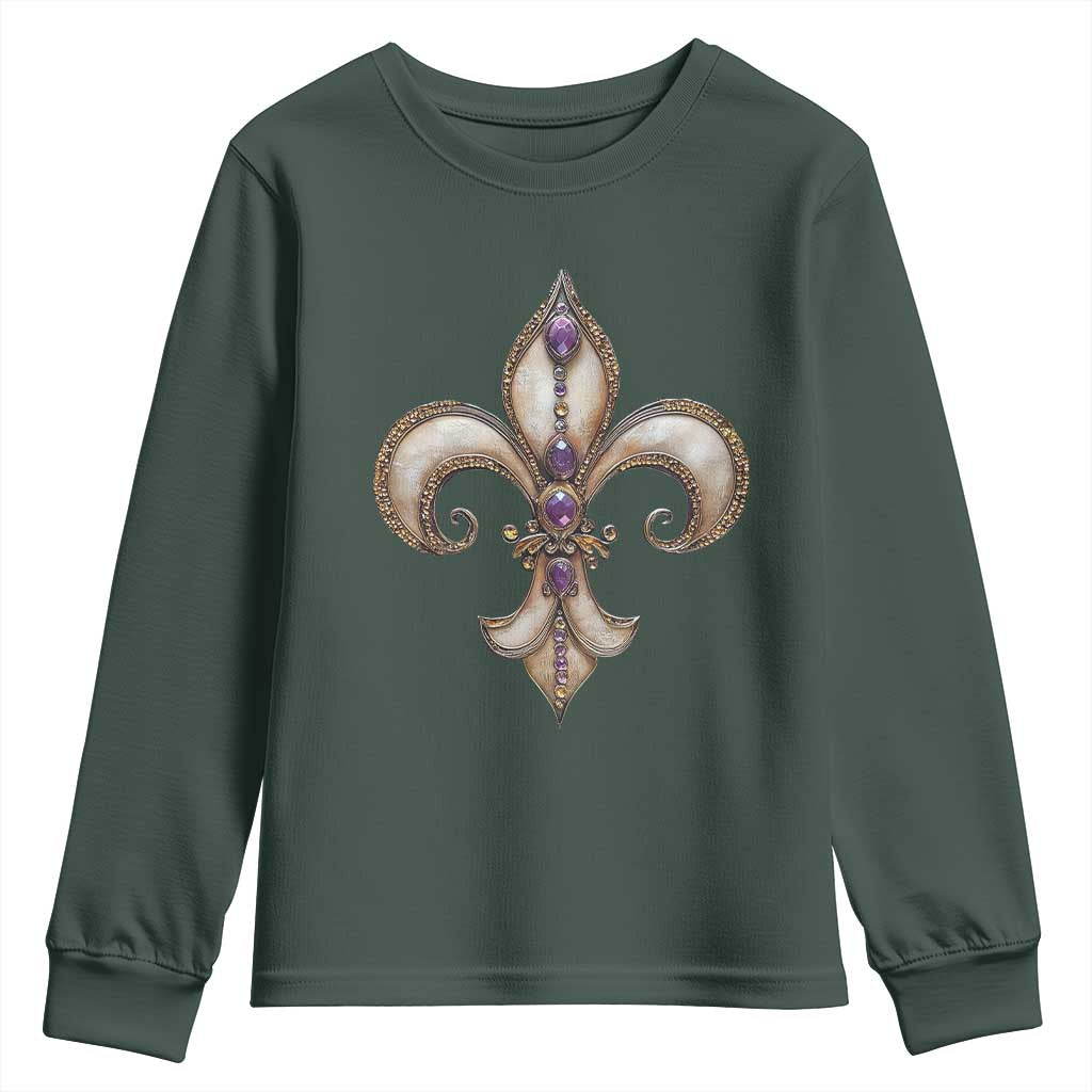 Aesthetic Fleur De Lis Youth Sweatshirt