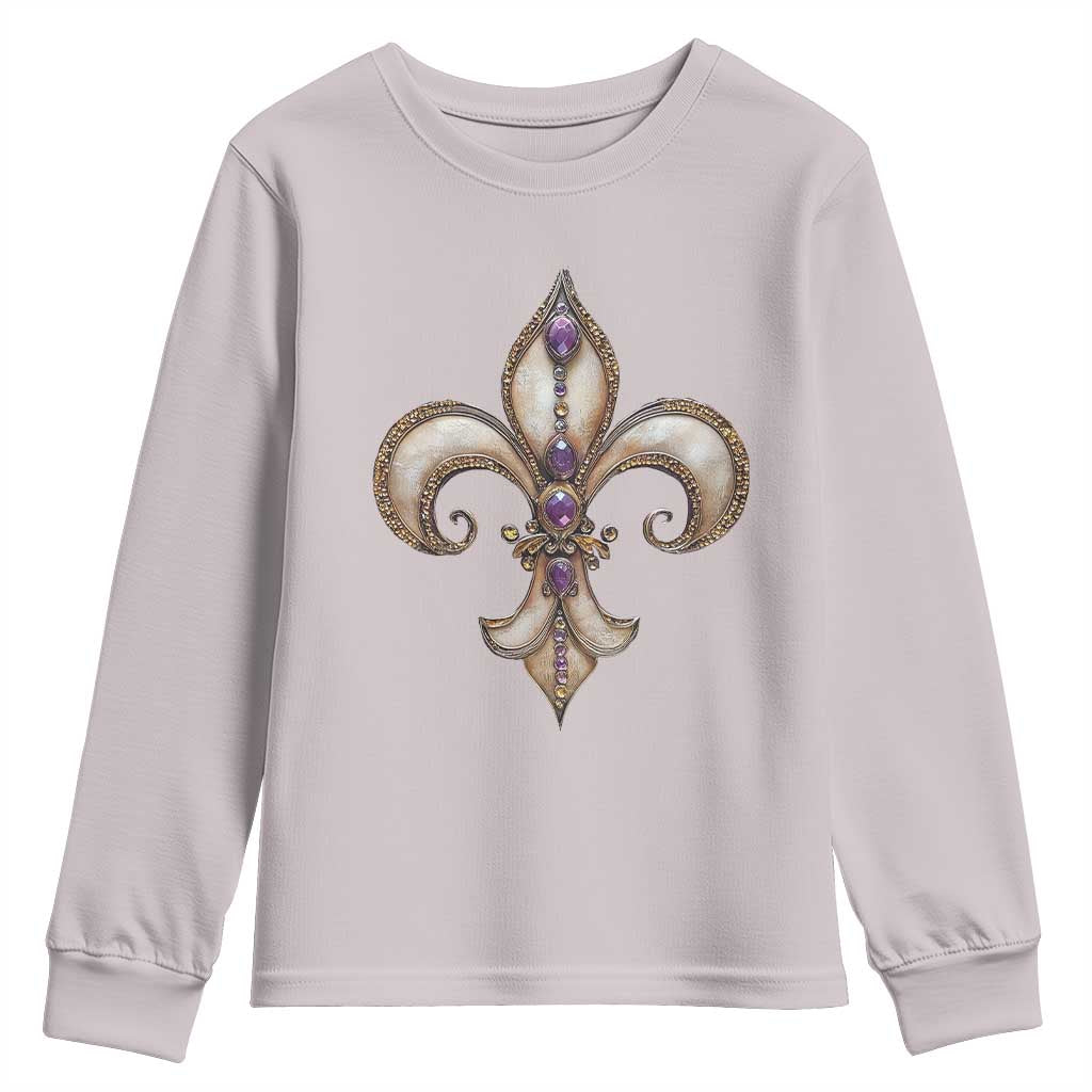 Aesthetic Fleur De Lis Youth Sweatshirt