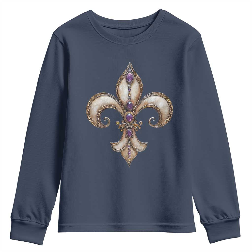 Aesthetic Fleur De Lis Youth Sweatshirt