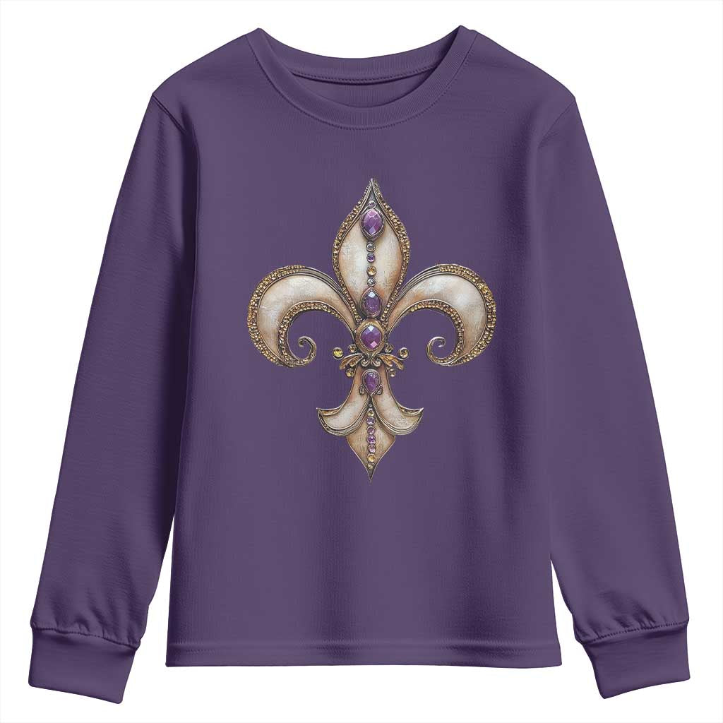 Aesthetic Fleur De Lis Youth Sweatshirt