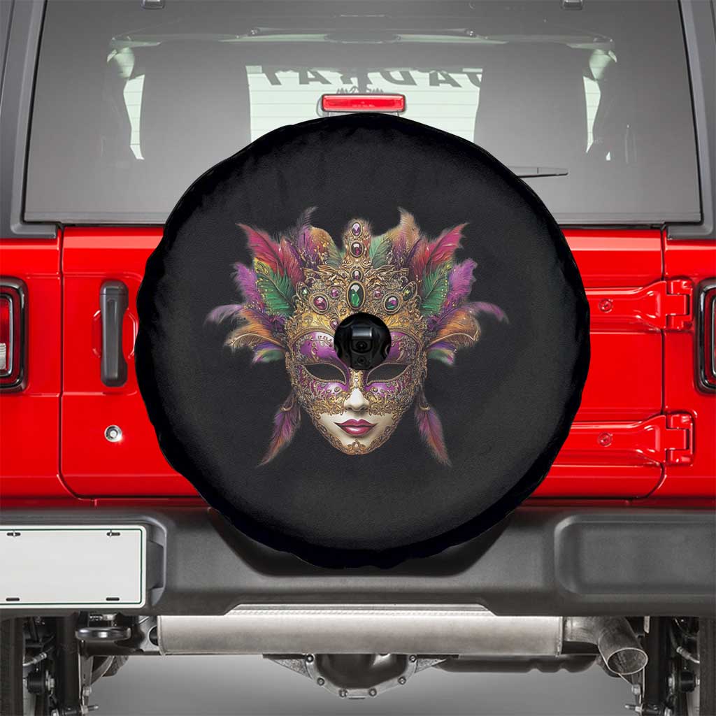 Jeweled Mask Louisiana Mardi Gras Spare Tire Cover