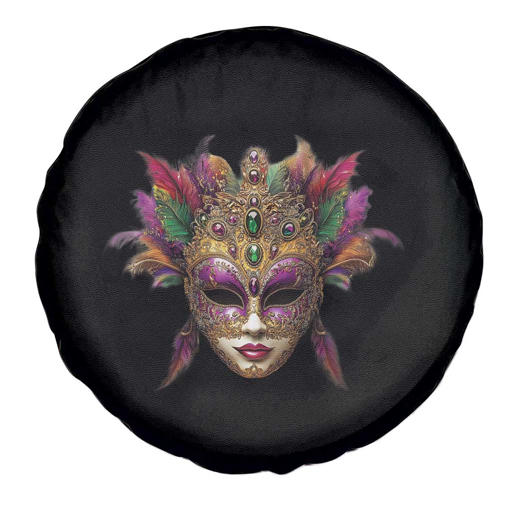 Jeweled Mask Louisiana Mardi Gras Spare Tire Cover