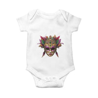 Jeweled Mask Louisiana Mardi Gras Baby Onesie