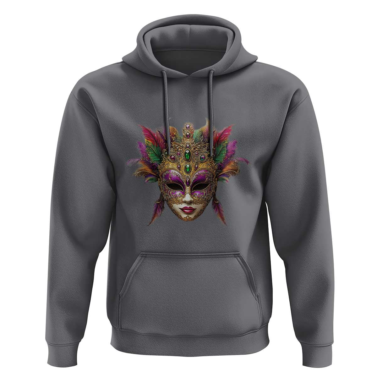 Jeweled Mask Louisiana Mardi Gras Hoodie