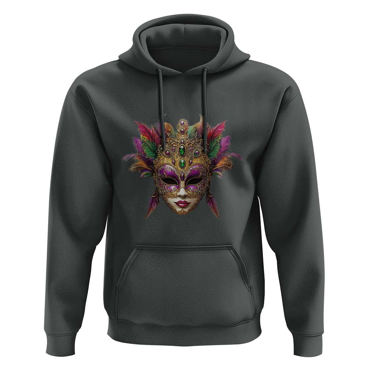 Jeweled Mask Louisiana Mardi Gras Hoodie