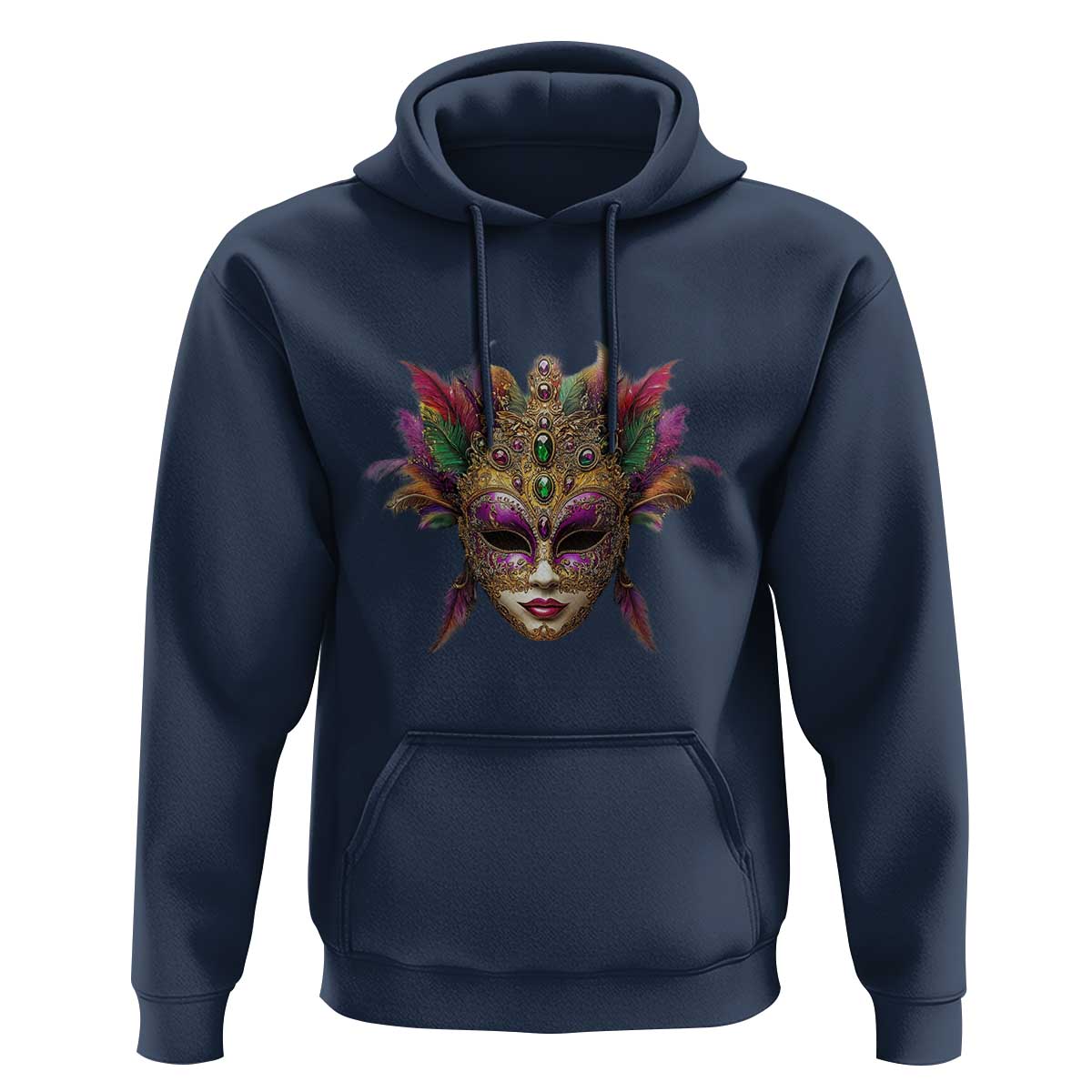 Jeweled Mask Louisiana Mardi Gras Hoodie