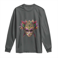 Jeweled Mask Louisiana Mardi Gras Long Sleeve Shirt