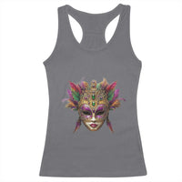 Jeweled Mask Louisiana Mardi Gras Racerback Tank Top