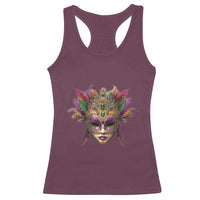 Jeweled Mask Louisiana Mardi Gras Racerback Tank Top