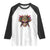 Jeweled Mask Louisiana Mardi Gras Raglan Shirt
