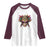 Jeweled Mask Louisiana Mardi Gras Raglan Shirt