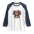 Jeweled Mask Louisiana Mardi Gras Raglan Shirt