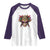 Jeweled Mask Louisiana Mardi Gras Raglan Shirt