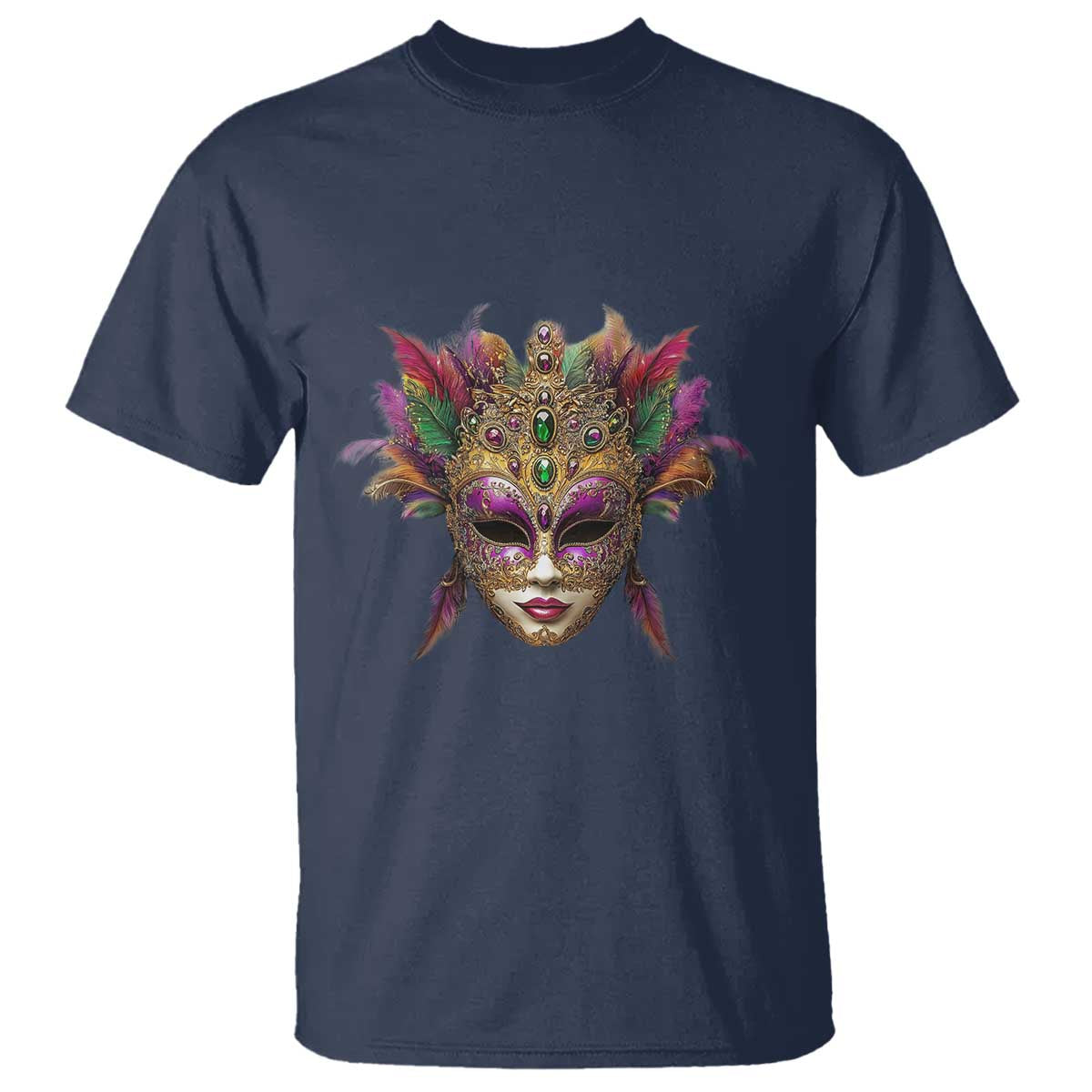 Jeweled Mask Louisiana Mardi Gras T Shirt