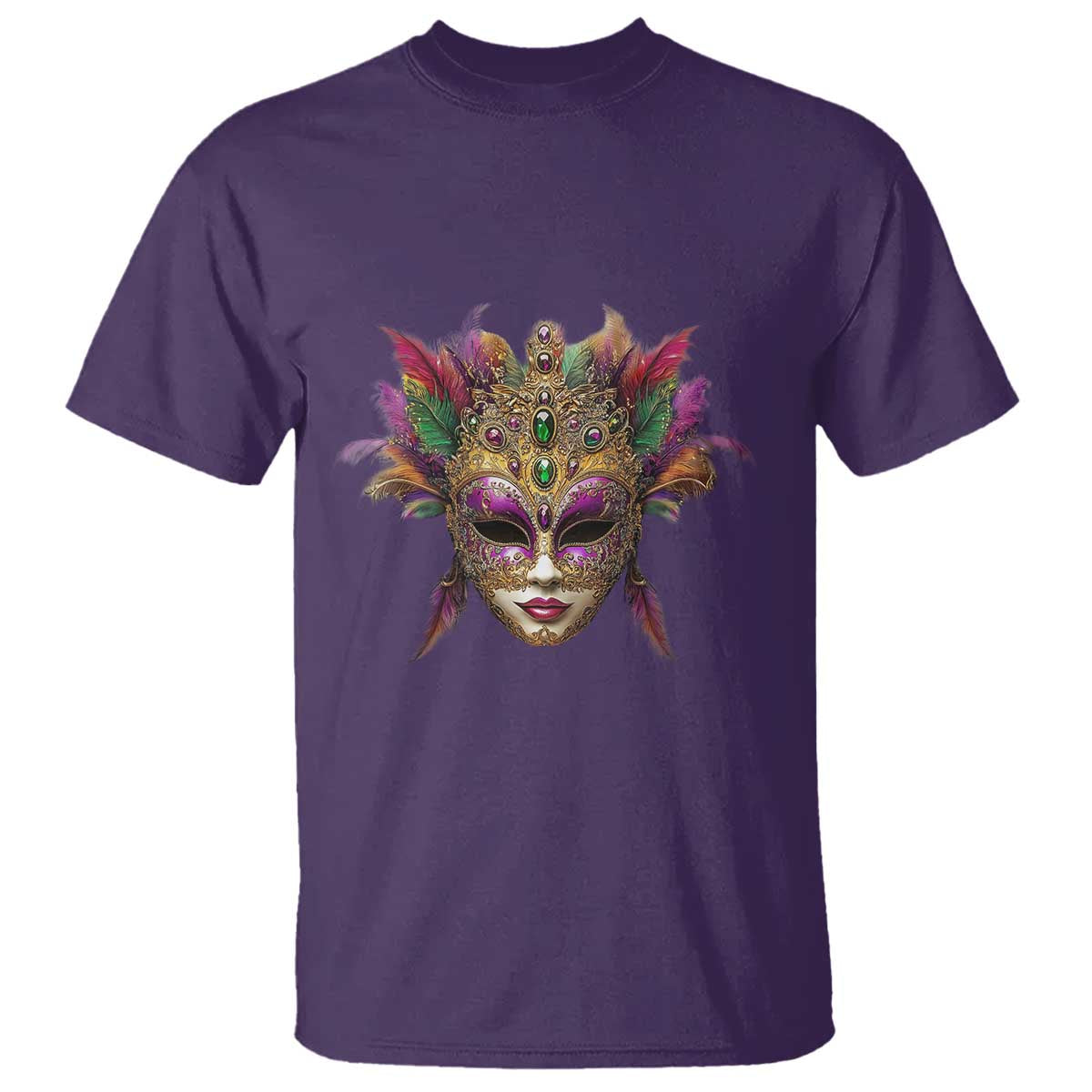 Jeweled Mask Louisiana Mardi Gras T Shirt