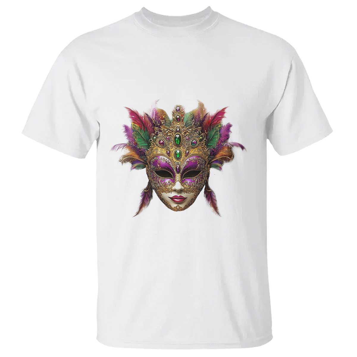 Jeweled Mask Louisiana Mardi Gras T Shirt
