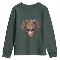 Jeweled Mask Louisiana Mardi Gras Youth Sweatshirt