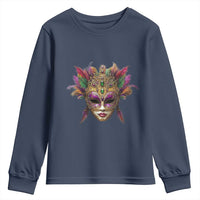 Jeweled Mask Louisiana Mardi Gras Youth Sweatshirt