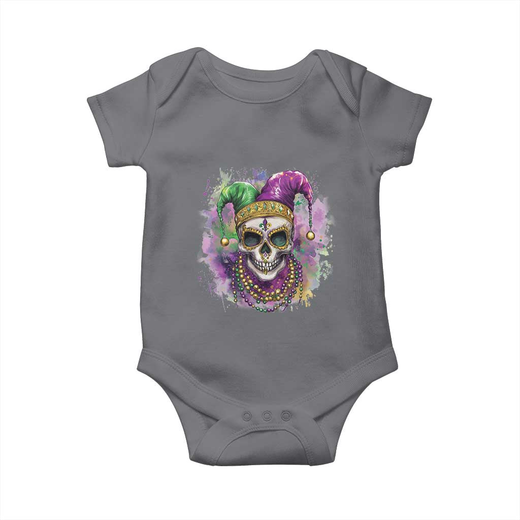 Skeleton Jester Louisiana Mardi Gras Baby Onesie