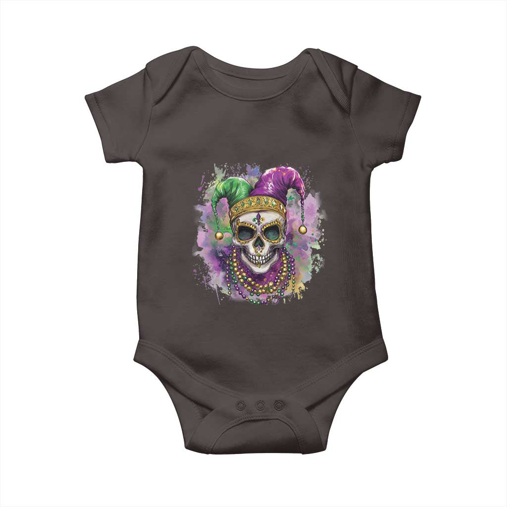 Skeleton Jester Louisiana Mardi Gras Baby Onesie